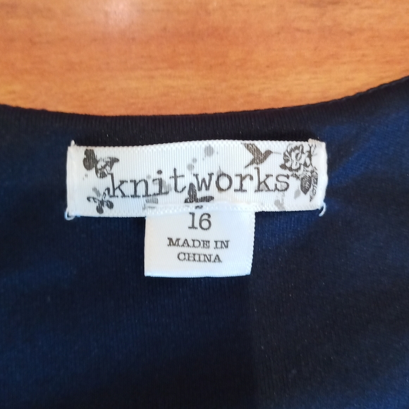 Knit Works Navy Rainbow Sequins Dress, 16 - Picture 2 of 8